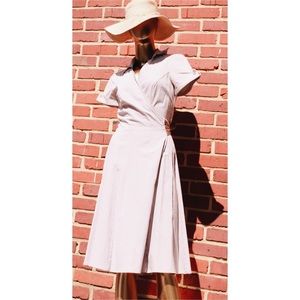 Plaid Wrap Midi Dress